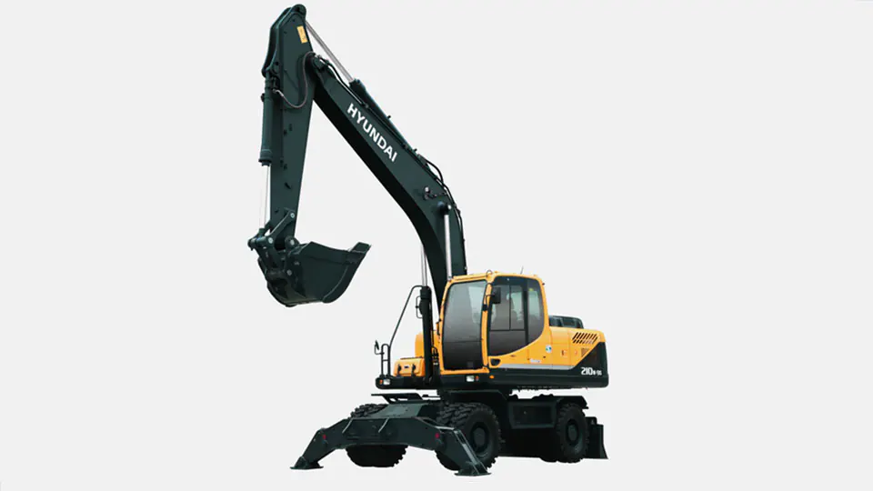 Máy xúc đào bánh lốp Hyundai R210W-9S gầu 0.8m&sup3;