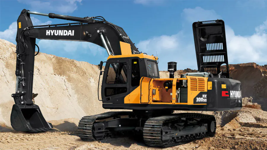 Máy Xúc Đào Bánh Xích Hyundai HX300SG Gầu 1.27m³