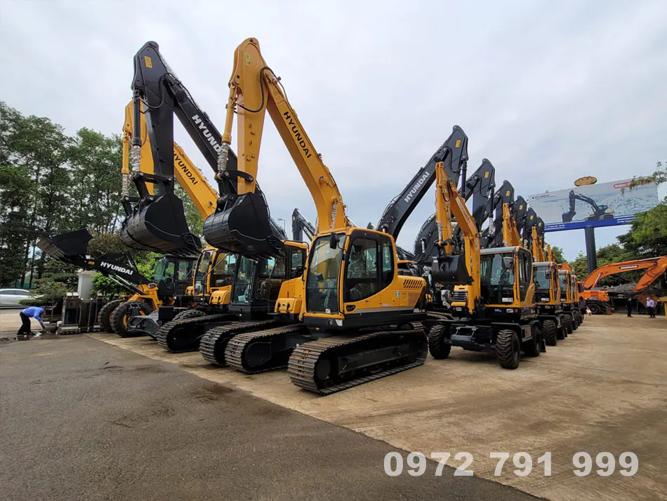Máy xúc Hyundai giải pháp tối ưu cho những công trình xây dựng